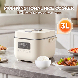 หม้อหุงข้าว 3 ลิตร อเนกประสงค์ สำหรับใช้ในครัวเรือน หุงข้าวเร็ว พร้อมหน้าจอดิจิตอลอัจฉริยะ ทำซุปได้ หม้อหุงข้าวอเนกประสงค์ทันสมัยสำหรับใช้ในครัวเรือน - Product Image 4