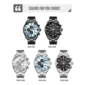 Montre à quartz pour homme sportive à cadran spiralé, trois aiguilles, six aiguilles, en acier inoxydable, nouvelle mode, haute qualité, personnalisée, étanche - Product Image 2