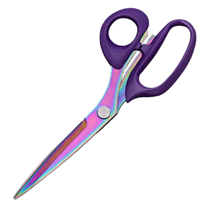 Ciseaux de tailleur industriels en acier inoxydable pour droitiers, OEM, à bord lisse, pour bricolage domestique, couture de tissus, poignée en plastique noir - Product Image 4