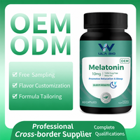 Capsules de mélatonine naturelle, soutien au sommeil et au bien-être, formule pure, complément alimentaire à marque privée