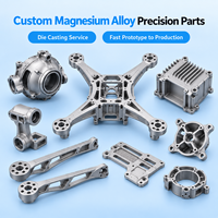 Pièces moulées sous pression en alliage de magnésium sur mesure, usinage CNC, composants métalliques de précision, service de fabrication OEM