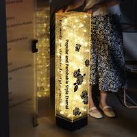 Kreative Steinmuster-Acryl-LED-Leuchte mit Beweglicher Vertikaler Bodenbeleuchtung Rechteckiger LED-Leuchtkasten