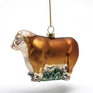 Handmade High Quality <strong>Glass</strong> Cow Christmas <strong>Tree</strong> Ornaments Mini Animal Decoration Eco-friendly European Style - Product Image 5