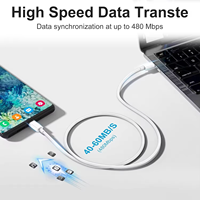 Cable de Carga USB Tipo-C de 1M 20W TPE para Teléfonos, Cámaras y Dispositivos, Carga Rápida de 3A, Blindaje Trenzado, Conductor de Cobre Puro