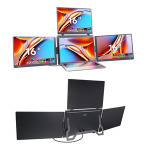 Nouveau Moniteur Portable Quadruple 3 Écrans de 16 Pouces, Compatible Ordinateurs Portables 12-18,5 Pouces Win/<span class=keywords><strong>Mac</strong></span> M1/M2/M3/M4, Modèle 2026 - Product Image 1