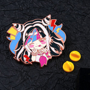 Pin de solapa encantador esmalte duro oro <span class=keywords><strong>rosa</strong></span> flor personalizada promocional - Product Image 2