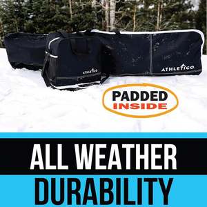 Free Sample the Best Padded Wheeled <b>Ski</b> <b>Bag</b> for <b>Double</b> or Single <b>Ski</b> Board Backpack with Separate Compartments - Product Image 3