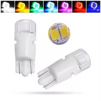 A80 seramik roma sütun T10 2835 2SMD LED 194 168 park lambası 12V araba okuma kama ampuller Ment lambalar beyaz Amber