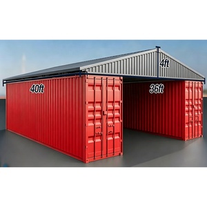 Toiture de conteneur durable, personnalisée, en acier coloré, fournie par l'usine, résistante aux intempéries, abri pour entrepôt conteneurisé - Product Image 2