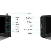 Télévision numérique portable mini 5 pouces 800x480 rétroéclairage LED alimentation 12V support TV USB carte TF prise en charge batterie intégrée 1500mah