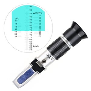 Réfractomètre portable en ligne pour miel et <span class=keywords><strong>confiture</strong></span>, 58~92% Brix / 38-43 Be (Baume) / 12-27% eau - Product Image 1