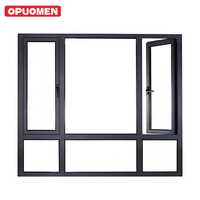 Fenêtres à battants en aluminium modernes et minimalistes, grand format, double vitrage, cadre pour chambre à coucher, salon, hôtel, appartement, persiennes horizontales