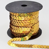 Vente en gros d'usine - Ruban de paillettes PVC 6 mm - Paillettes holographiques laser argentées et dorées - Rouleaux de paillettes pour chaussures, vêtements, sacs