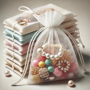 7*9cm <span class=keywords><strong>Organza</strong></span> sacchetto di cordone di caramelle gioielli in maglia regalo sacchetto di garza contenitore - Product Image 2