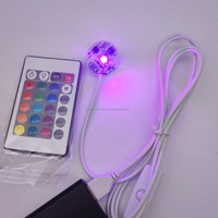 Lámpara Nocturna LED Moderna de 31 mm con Control Remoto RGB de 24 Teclas, Placa LED con Cable USB, Fuente de Luz LED para Lámpara Nocturna DIY, Piezas LED