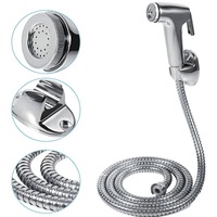 Semprotan Bidet Toilet Modern Ramah Lingkungan 2024 yang Dipasang di Dinding dengan Set Selang Stainless Steel & PVC untuk Kamar Mandi
