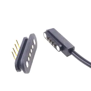 High Quality Strong Magnetic Connector Mating Cable Available USB Male to Female 4 Pin Pogo Pin Magnetic
