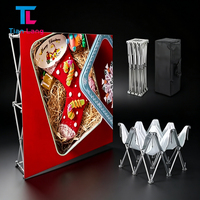 Support de bannière modulaire Tianlang en aluminium pliable double face avec filet rétractable pour affichage mural et publicité