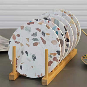 Dessous de verre en céramique Mandala Design surdimensionné pour une protection efficace des meubles et une utilisation polyvalente - Product Image 1