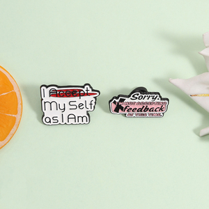 Pins de Esmalte con Frase de Autocomprensión, Broche de Solapa con Citas de Autogestión, Joyería al por Mayor - Product Image 2
