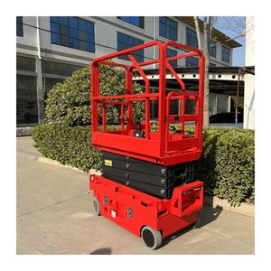 6M 8m 10m 14m 18m Elevador de tijera hidráulico móvil Pequeño móvil Elevador de tijera para un hombre/Andamio eléctrico - Product Image 1