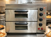 Oven Pizza Komersial BAOKANG HEP-2ST 3KW Heavy Duty dari Guangdong untuk Peralatan Dapur