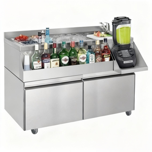Custom Commercial Grade Contemporary Durable Stainless Steel Bar Sets Counter Cafe Restaurant <b>Workstation</b> Use - Product Image 4