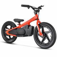 Sepeda Listrik Anak Rangka Baja Anti Guncangan Penuh 12/16 Inci Rem Cakram Aluminium Sadel Dapat Disesuaikan 170W Untuk Anak Laki-Laki Usia 3-8 Tahun