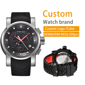 Montre à quartz massive de 55 mm avec cadran Drago 3D en relief, calendrier, chronographe, étanche, services de personnalisation complète - Product Image 1