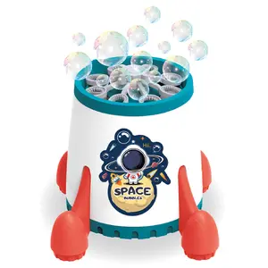 Brinquedos de verão Bubble Ball Maker Machine Space Rocket Sabão elétrico Bubble Toy Blower Party Gift Toys Kids