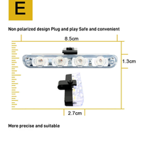 Nouvelle télécommande sans fil 12V LED pour calandre avant, lumière d'avertissement clignotante, lumière diurne, étanche IP67, 8W