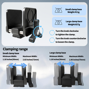 Support de trépied tactique en alliage d'aluminium Arca pour fixation rapide, adaptateur de rotule à queue d'aronde, capacité de charge de 20 kg, noir - Product Image 6