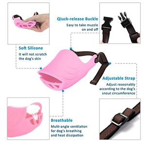 Havlayan ısırma ve çiğneme önlemek için küçük orta köpekler için ayarlanabilir kayış ile yumuşak ördek silikon ağız maskesi köpek namlu - Product Image 5