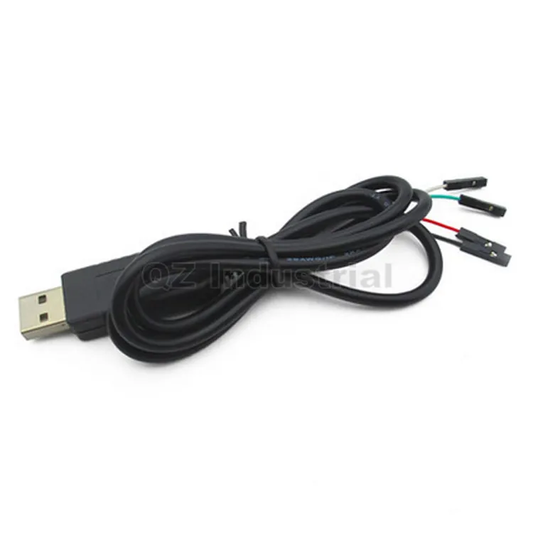 كابل تنزيل بيانات QZ 1m 4p 4pin RS232 محول PL2303 PL2303HX USB إلى UART TTL