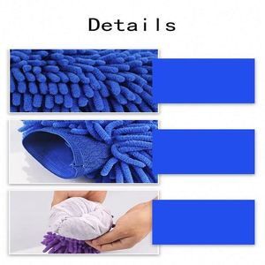 <b>Wash</b> Chenille Gloves Mitt Scratch Free Microfiber Double Sided Car Cleaning Tool - Product Image 3