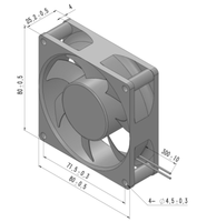 Ventilateur de refroidissement axial professionnel 8025MM, ventilateur industriel 7000RPM 28V PWM avec fonction FG