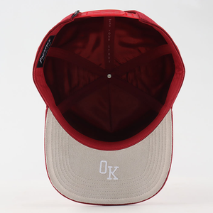 Casquette de baseball sportive en sergé 100 % coton, 5 panneaux, bicolore, respirante, imperméable, pour activités de plein air, avec broderie 3D personnalisée – Vente en gros - Product Image 3