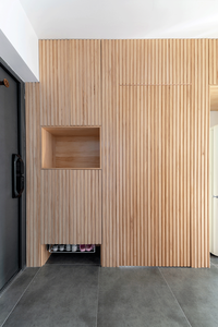 <span class=keywords><strong>Porte</strong></span> intérieure invisible sans cadre, design grille en <span class=keywords><strong>bois</strong></span>, portes cachées - Product Image 2