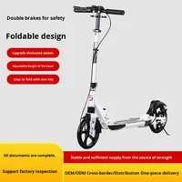 Trottinette à pédales pour enfants, deux roues pliables, roues en PU, hauteur réglable, 6-18 ans, usage extérieur en ville, extension arrière