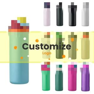 Botella térmica de acero inoxidable con doble pared y pajita, personalizada con logo, sin BPA, para deporte y viaje, venta al por mayor - Product Image 6