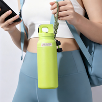 Nouvelle tasse isotherme transfrontalière 2026 en acier inoxydable 304, 600 ml, double paroi sous vide, avec couvercle portable en PP