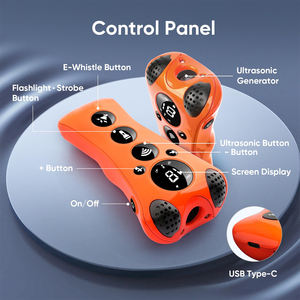 Entrenador ultrasónico ajustable para perros, 10 niveles, recargable, de frecuencia variable, resistente al agua, IP67, Corrector de comportamiento de mascotas de plástico - Product Image 5