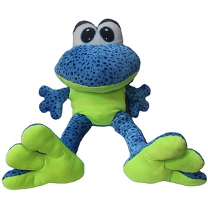 OEM Super morbido giocattolo di <span class=keywords><strong>peluche</strong></span> blu verde rana <span class=keywords><strong>peluche</strong></span> con <span class=keywords><strong>grandi</strong></span> <span class=keywords><strong>occhi</strong></span> e gambe lunghe carino <span class=keywords><strong>peluche</strong></span> pieno di cotone PP - Product Image 3