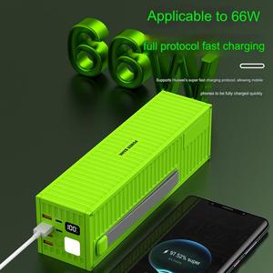 แบตเตอรี่สำรองพกพา 100000mAh 20W ชาร์จเร็ว พร้อมหน้าจอ LED ช่องเสียบ Type-C กันน้ำ วัสดุ ABS ใช้แบตเตอรี่ลิเธียมโพลิเมอร์ ได้รับการรับรองมาตรฐาน CE/FCC - Product Image 3