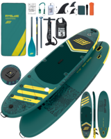 Planche de SUP gonflable portable Fly Eagle 11' unisexe pour la navigation sur les lacs, les rivières et les eaux océaniques, 12,5 kg, 3 ailerons