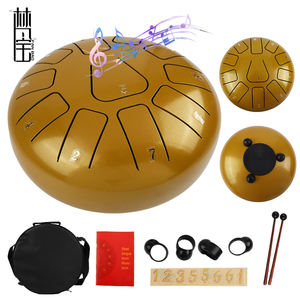 กลองเหล็กตีลิ้นเครื่องดนตรีสำหรับบำบัดเสียงสำหรับฝึกสมาธิกลองทำจากโลหะ - Product Image 1