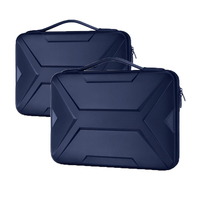 Sac à bandoulière pour ordinateur portable de 14 pouces, porte-documents EVA de style simple avec pochette, sac à main antichoc pour ordinateur