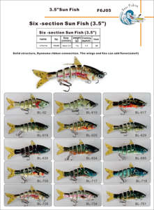 95mm/17g Vente en gros en Chine Moulinets Daiwa Japon Baitcasting Segmenté Swimbait Leurre de pêche en mer - Product Image 3