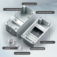 Elewise ZY Boîte d'interrupteur en plastique étanche pour l'extérieur avec disjoncteur 2-24 Équipement de distribution d'énergie étanche à fort courant et à la pluie