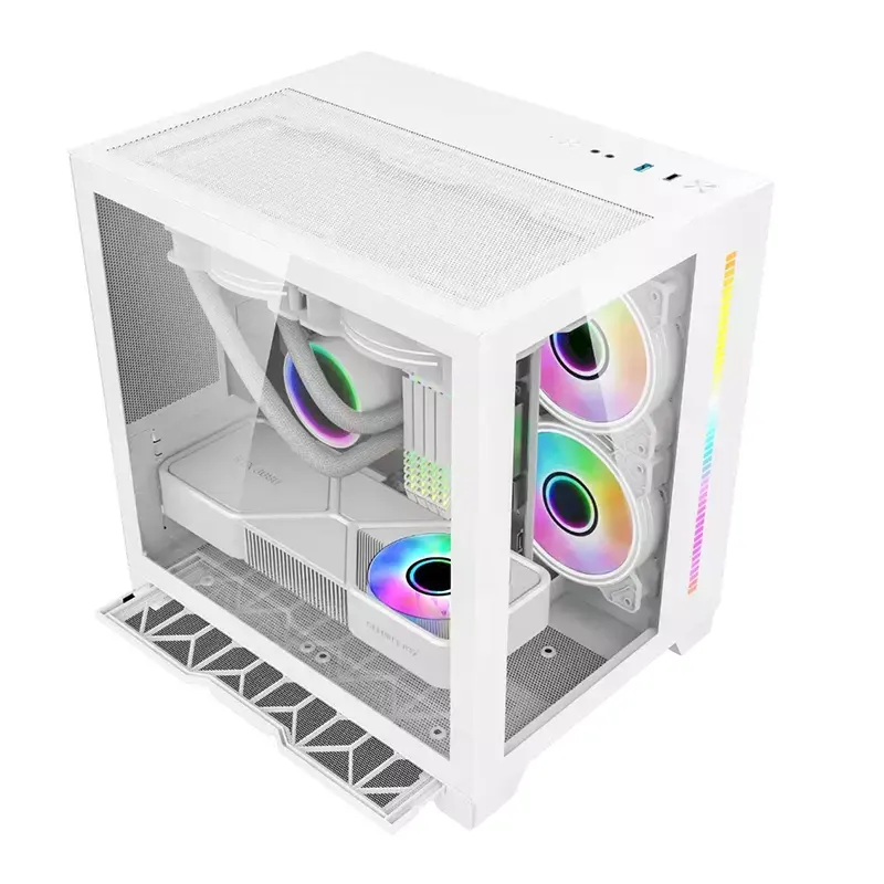 Factory Hot selling popular design computer case ATX case computer pc gaming RGB Fans Computer Cases & Towers
